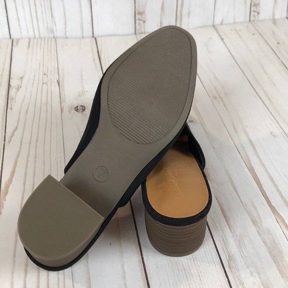 Chunky 2 inch heel slip on shoes - Picture 6 of 6